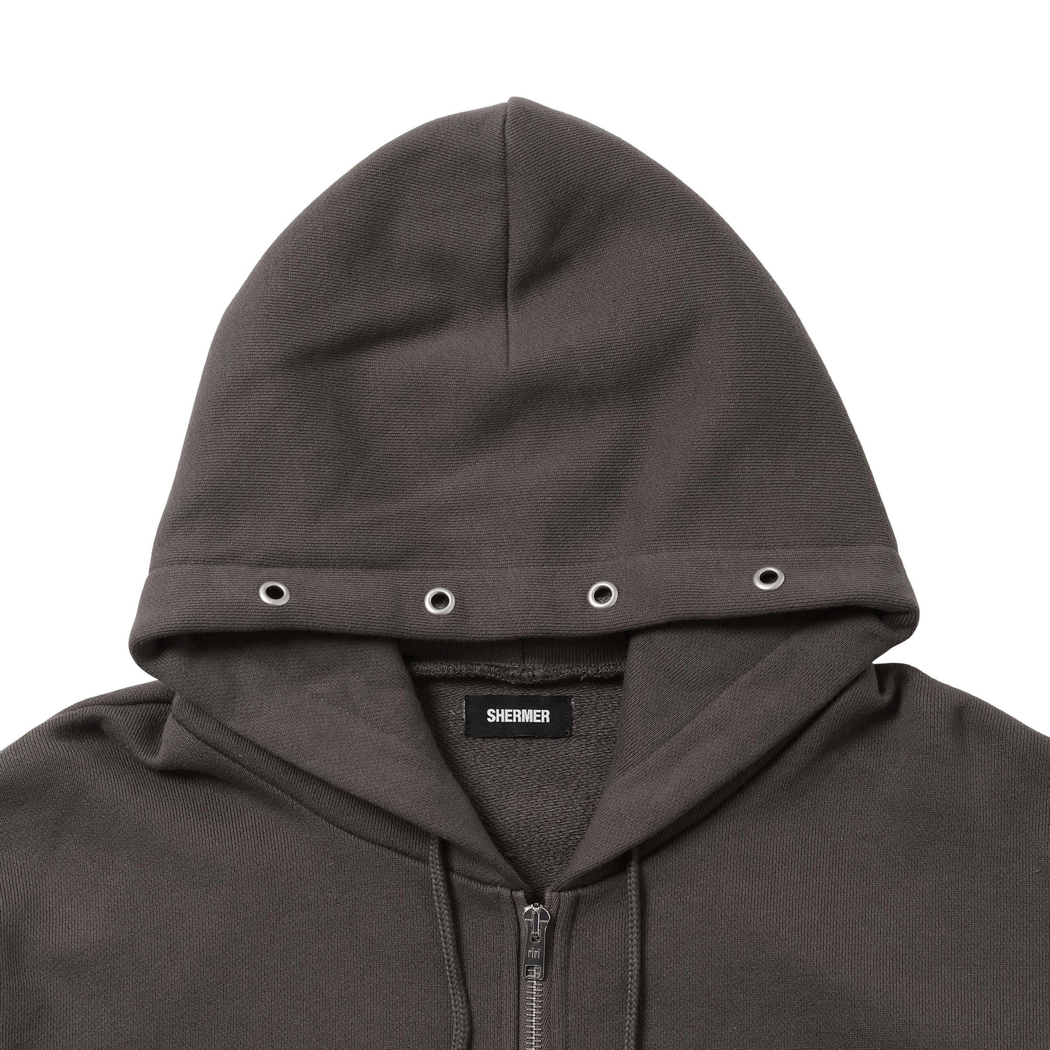 Metal Zip Parka - Gray