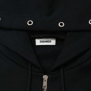 Metal Zip Parka - Black